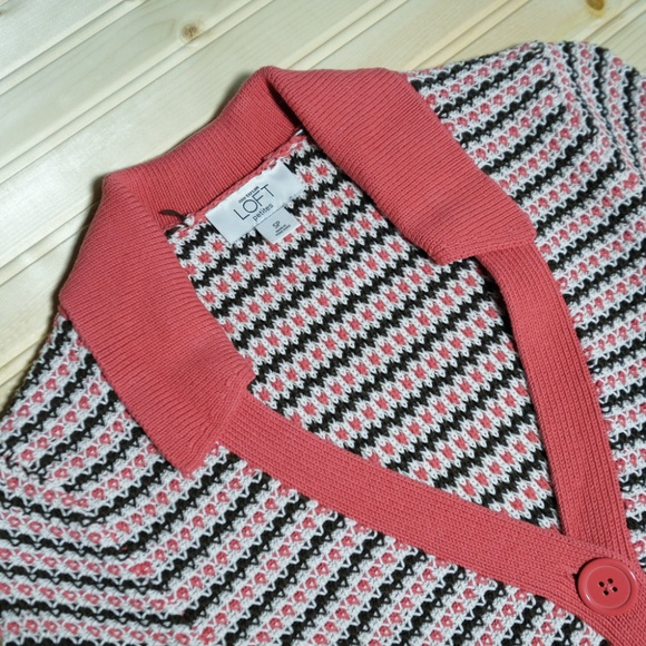 Ann Taylor Loft knitted sweater cardigan shirt - Picture 2 of 5